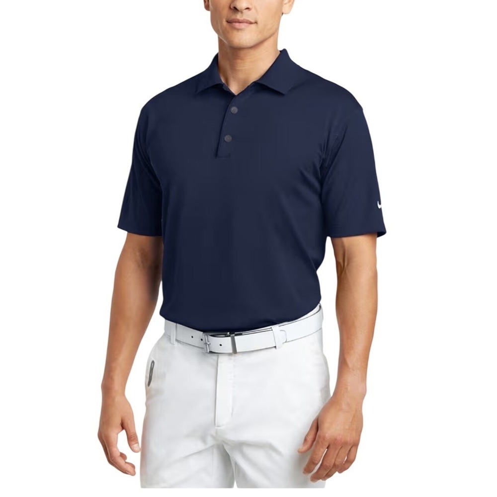 Nike Mens Dri-FIT Performance Golf Polo Shirt Navy Blue Short Sleeve Top‎ M NWT
